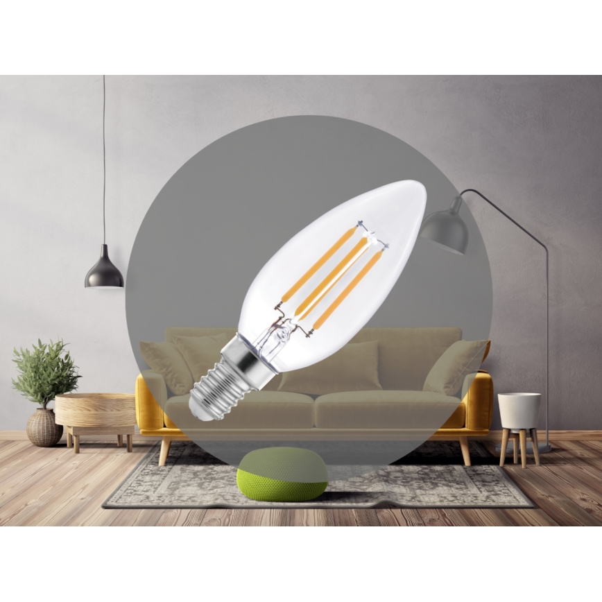 LED-filamentlamp C37 E14/6W/230V 4000K