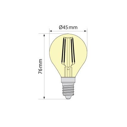 LED-filamentlamp CLASIC ONE P45 E14/6,5W/230V 3000K