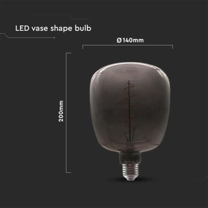 LED-lamp FILAMENT E27/4W/230V zwart