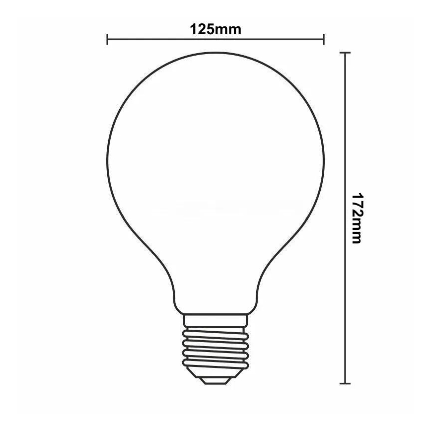LED-filamentlamp G125 E27/11W/230V 3000K