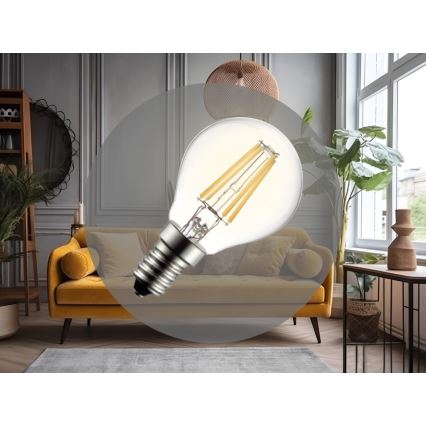 LED-filamentlamp G45 E14/6W/230V 3000K