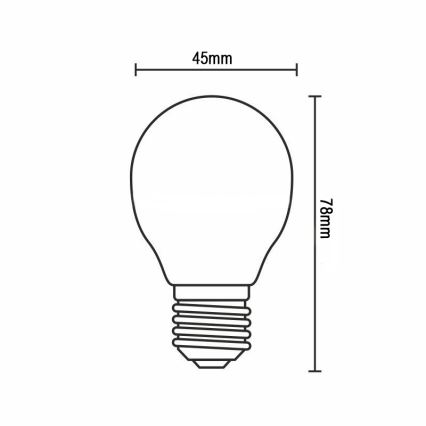 LED-filamentlamp G45 E14/6W/230V 3000K