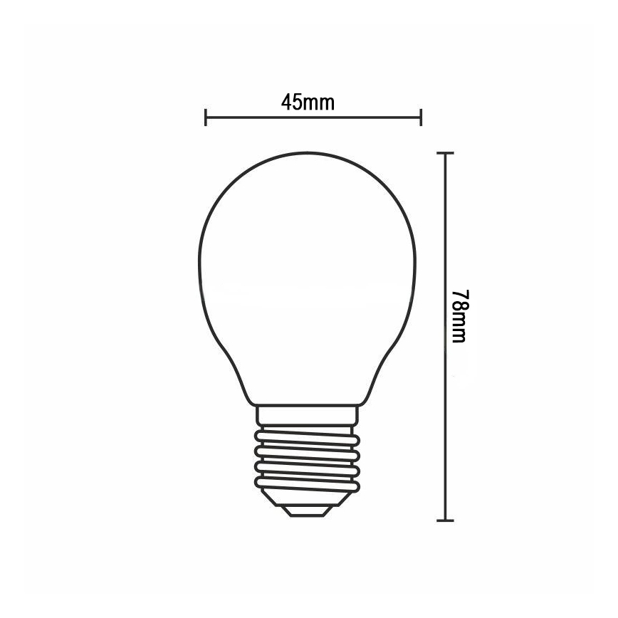 LED-filamentlamp G45 E14/6W/230V 3000K