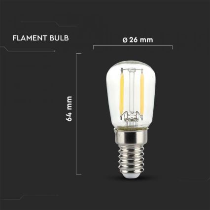 LED-filamentlamp ST26 E14/2W/230V 3000K