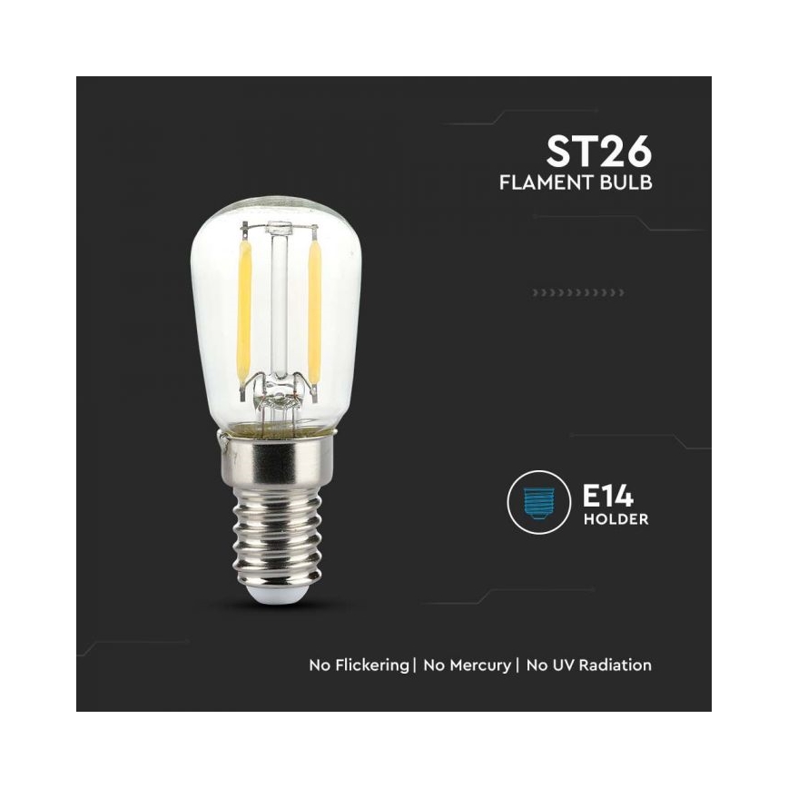 LED filamentlamp ST26 E14/2W/230V 6500K
