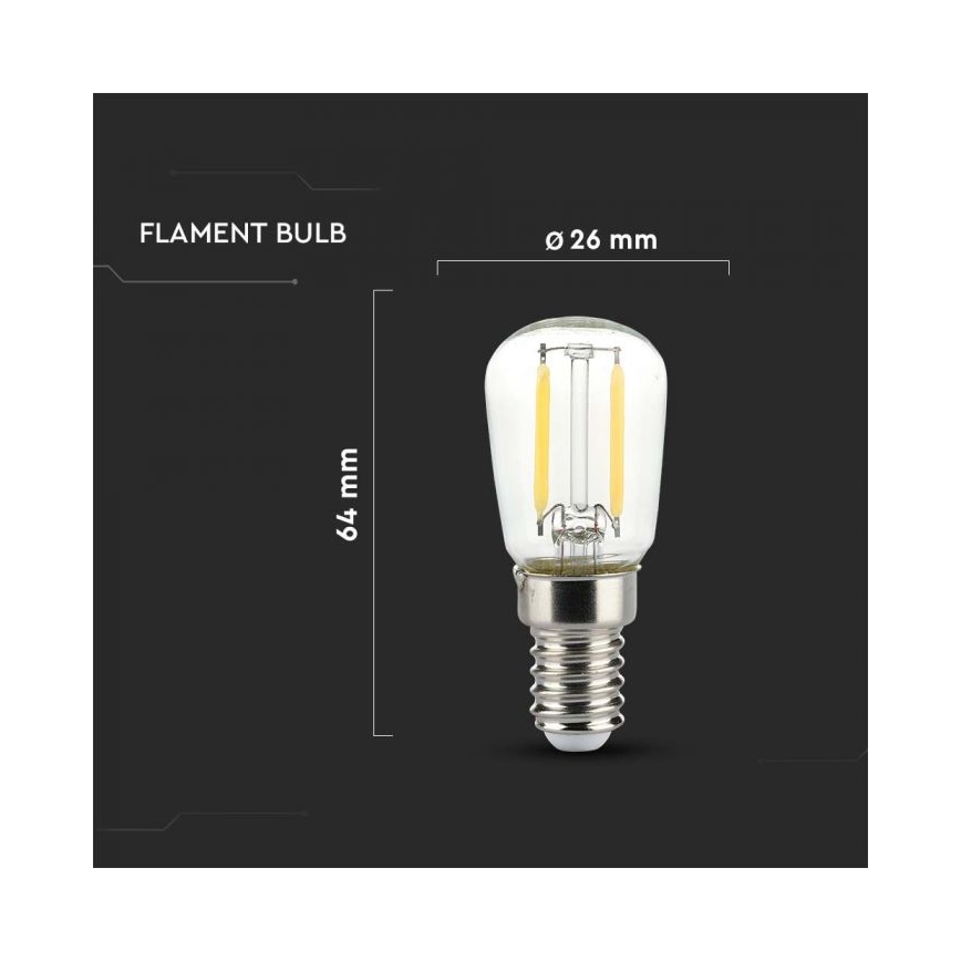 LED filamentlamp ST26 E14/2W/230V 6500K