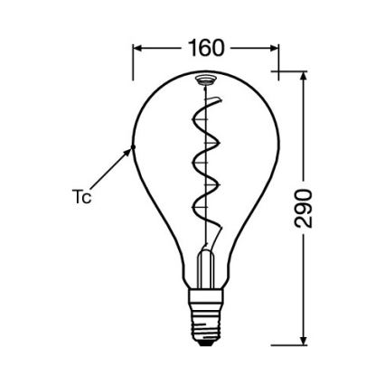LED-filamentlamp VINTAGE E27/4W/230V 1800K - Osram