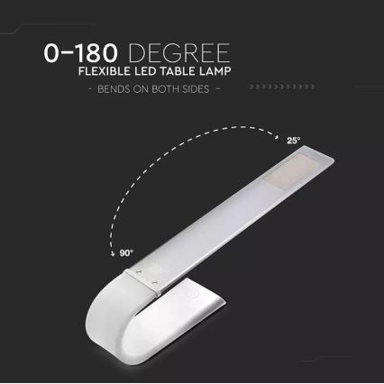 LED Flexibel dimbaar tafellamp LED/6,5W/5V 2000 mAh 3000K/4500K/6000K