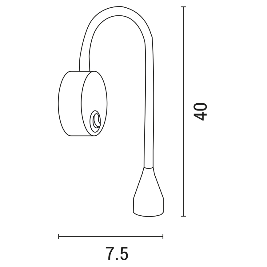 LED Flexibel klein lamp IONAS LED/3W/230V 3000K wit