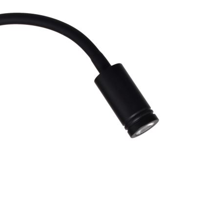 LED Flexibel wall klein lamp BASE 1xLED/8W+1xLED/2W/230V zwart/zilver