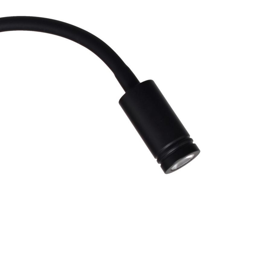 LED Flexibel wall klein lamp BASE 1xLED/8W+1xLED/2W/230V zwart/zilver