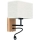 LED Flexibele lamp BOHO 1xE27/25W + LED/1W/230V eiken