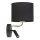 LED Flexibele lamp RICHI 1xE27/15W/230V + LED/3W/230V zwart