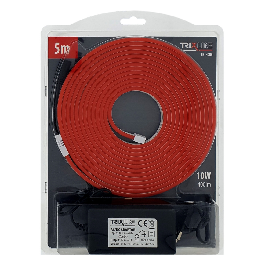 LED Flexibele strip NEON LED/10W/230V 5 m IP65 rood