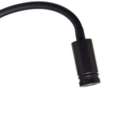 LED Flexibele wandlamp BASE 1xLED/8W+1xLED/2W/230V zwart/zilver