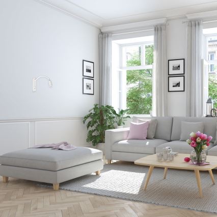 LED flexibele wandlamp met USB BASE LED/8W+LED/2W/230V wit