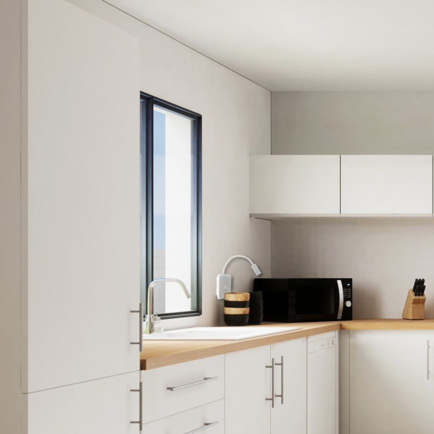 LED flexibele wandlamp met USB BASE LED/8W + LED/2W/230V wit