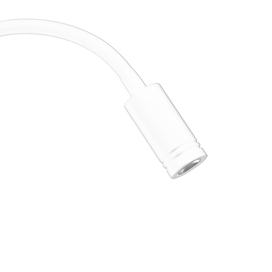 LED flexibele wandlamp met USB BASE LED/8W + LED/2W/230V wit