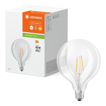 LED-gloeilamp GLOBE CLASSIC FILAMENT G125 E27/4W/230V 2700K - Ledvance