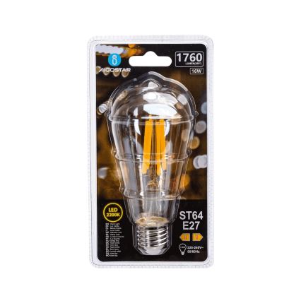 LED-gloeilamp VINTAGE ST64 E27/16W/230V 2200K - Aigostar