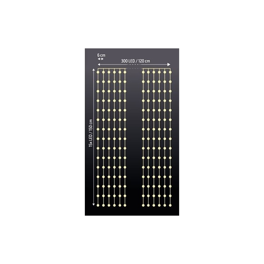LED-gordijn LED/3xAA