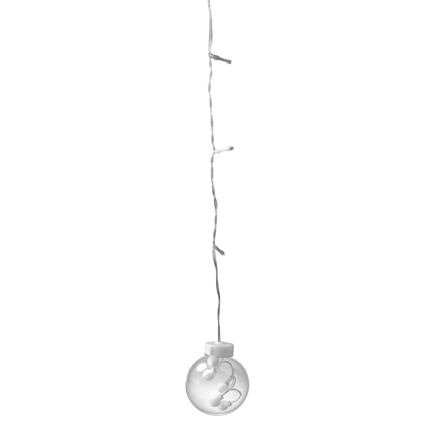 LED-gordijn WISH BALLS 108xLED/8 functies 4,5 m warm wit