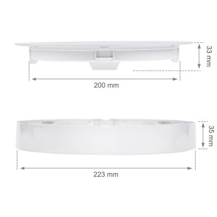 LED Hang plafondverlichting ALGINE 2in1 LED/18W/230V 3000K