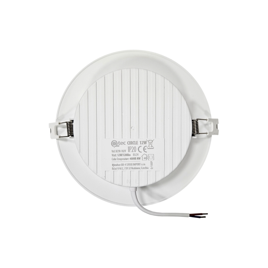 LED Hang plafondverlichting CIRCLE LED/12W/230V 4000K diameter 17 cm wit