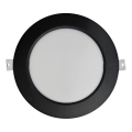 LED Hang plafondverlichting CIRCLE LED/12W/230V 4000K diameter 17 cm zwart