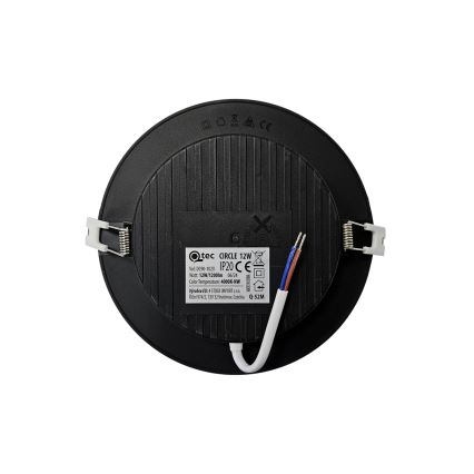 LED Hang plafondverlichting CIRCLE LED/12W/230V 4000K diameter 17 cm zwart