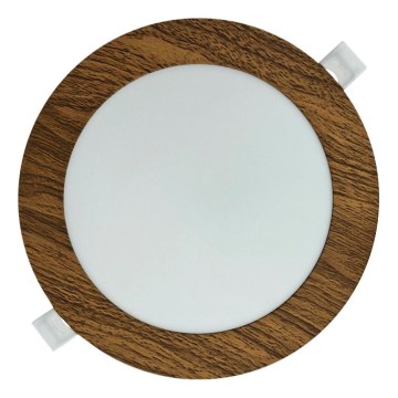 LED Hang plafondverlichting CIRCLE LED/12W/230V 4200K diameter 16,7 cm bruin