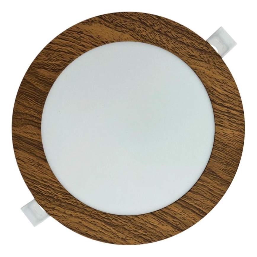 LED Hang plafondverlichting CIRCLE LED/12W/230V 4200K diameter 16,7 cm bruin
