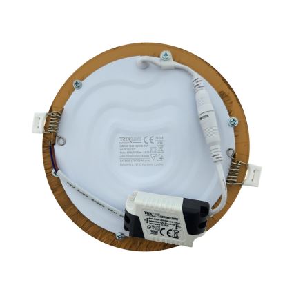 LED Hang plafondverlichting CIRCLE LED/12W/230V 4200K diameter 16,7 cm bruin