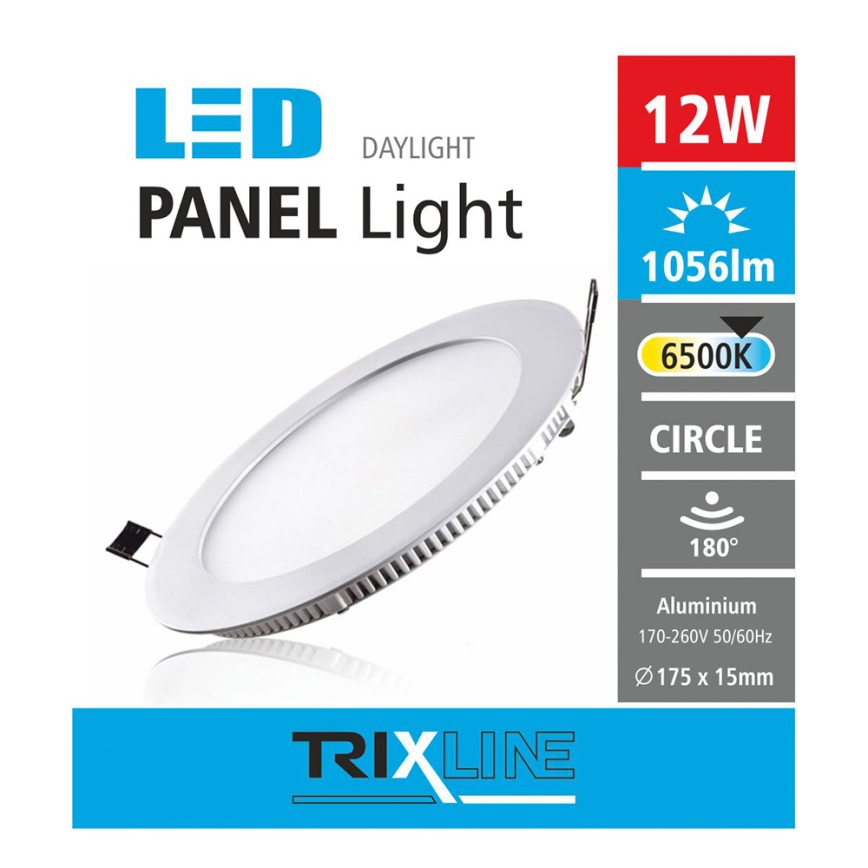 LED Hang plafondverlichting CIRCLE LED/12W/230V 6500K diameter 17,5 cm wit