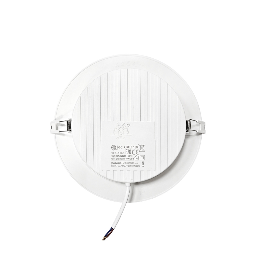 LED Hang plafondverlichting CIRCLE LED/18W/230V 4000K diameter 22 cm wit