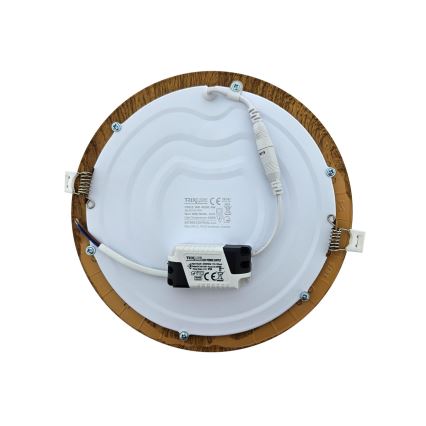 LED Hang plafondverlichting CIRCLE LED/18W/230V 4200K diameter 22 cm bruin