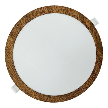 LED Hang plafondverlichting CIRCLE LED/24W/230V 4200K diameter 29,6 cm bruin