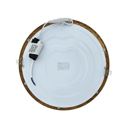 LED Hang plafondverlichting CIRCLE LED/24W/230V 4200K diameter 29,6 cm bruin