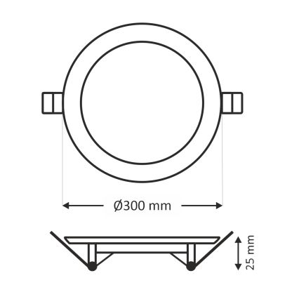 LED Hang plafondverlichting CIRCLE LED/24W/230V 6500K diameter 30 cm wit