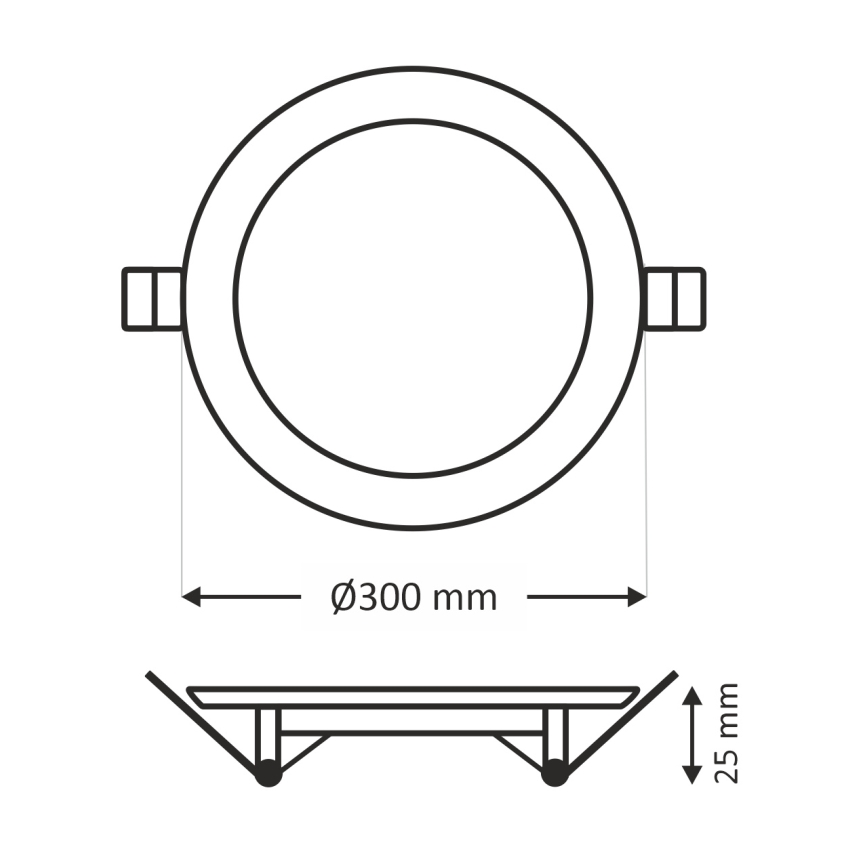 LED Hang plafondverlichting CIRCLE LED/24W/230V 6500K diameter 30 cm wit