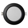 LED Hang plafondverlichting CIRCLE LED/6W/230V 4000K diameter 12 cm zwart