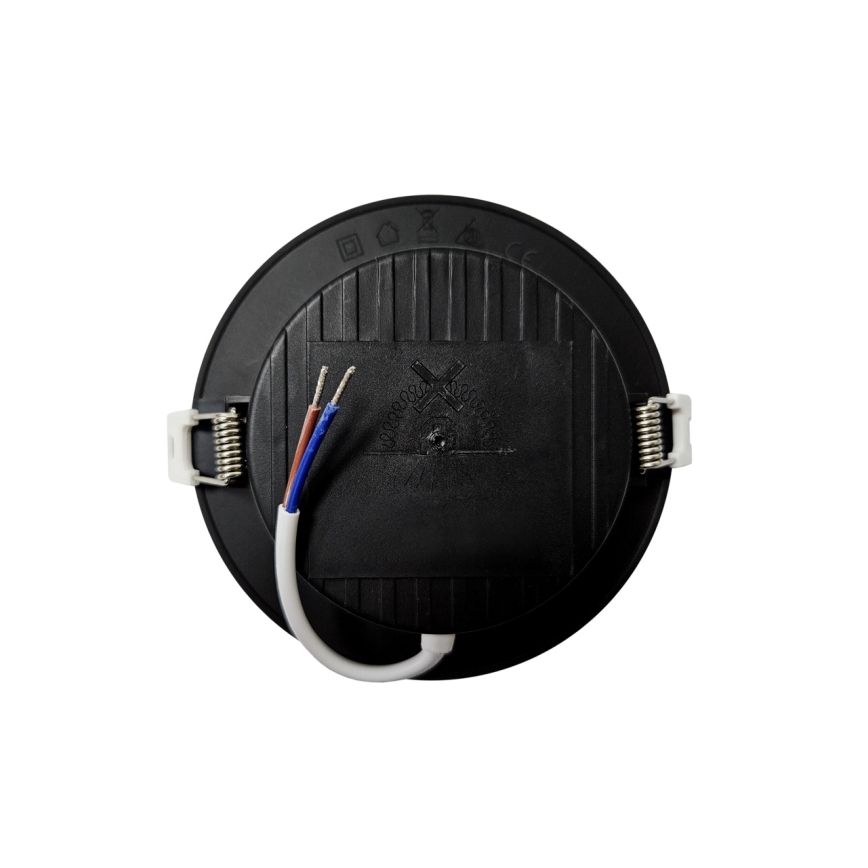 LED Hang plafondverlichting CIRCLE LED/6W/230V 4000K diameter 12 cm zwart