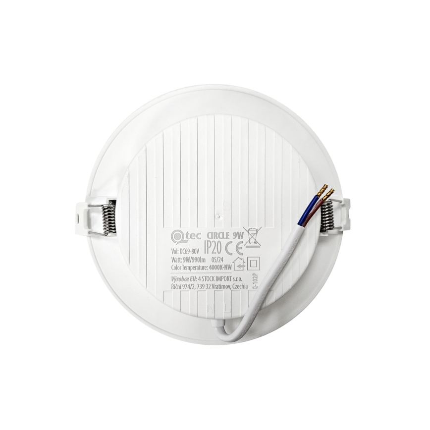 LED Hang plafondverlichting CIRCLE LED/9W/230V 4000K diameter 14,5 cm wit
