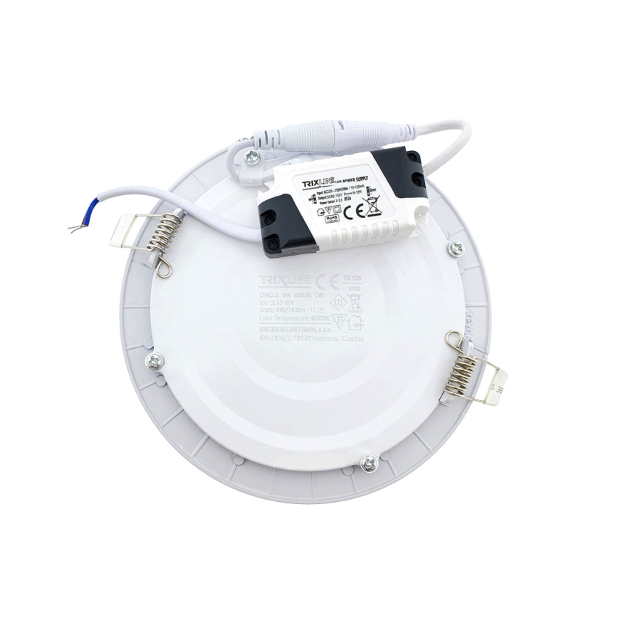 LED Hang plafondverlichting CIRCLE LED/9W/230V 6500K diameter 14,5 cm wit