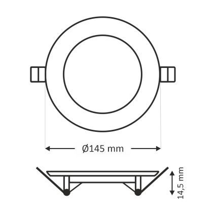 LED Hang plafondverlichting CIRCLE LED/9W/230V 6500K diameter 14,5 cm wit
