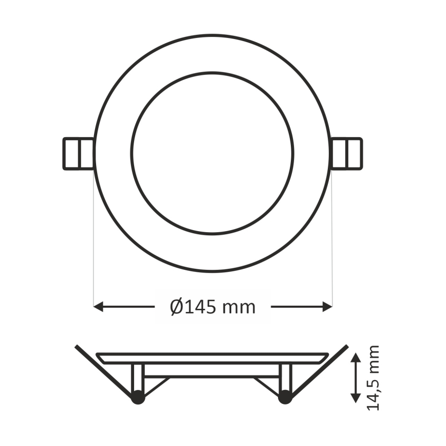 LED Hang plafondverlichting CIRCLE LED/9W/230V 6500K diameter 14,5 cm wit