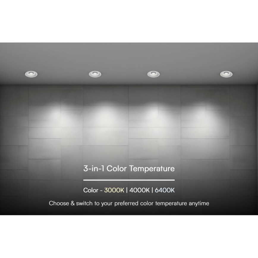 LED Hang plafondverlichting LED/12W/230V 3000/4000/6400K ø 8,6 cm wit