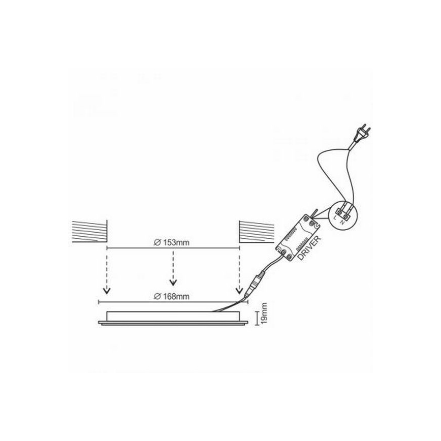 LED Hang plafondverlichting LED/12W/230V
