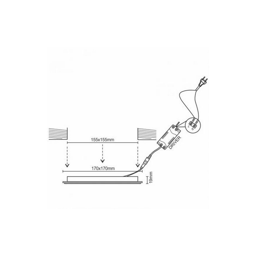 LED Hang plafondverlichting LED/12W/230V