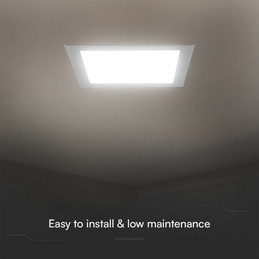 LED Hang plafondverlichting LED/18W/230V 22x22 cm 4000K wit